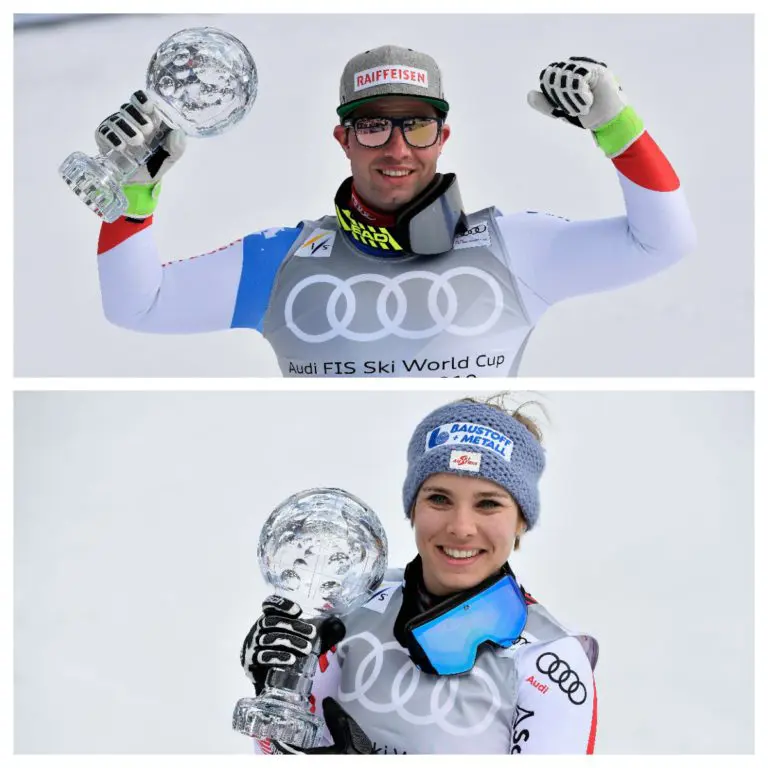 Beat Feuz y Nicole Schmidhofer