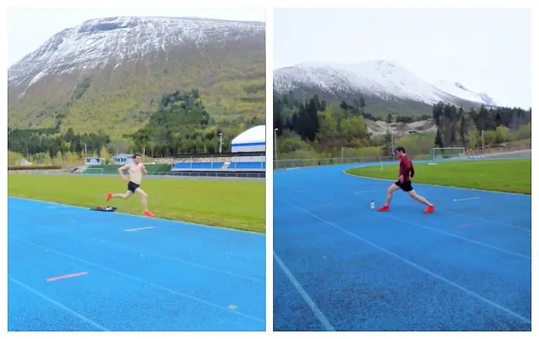 Kilian Jornet tartán pista atletismo