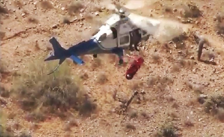 rescate en helicóptero vueltas