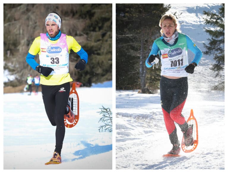 Nacho Hernando Laia Andreu Campeonato de Europa de raquetas de nieve La Ciaspolada