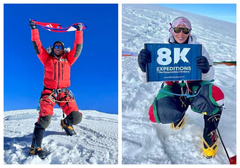 Tenjen «Lama» Sherpa y Gina Marie Rzucidlo